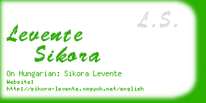 levente sikora business card